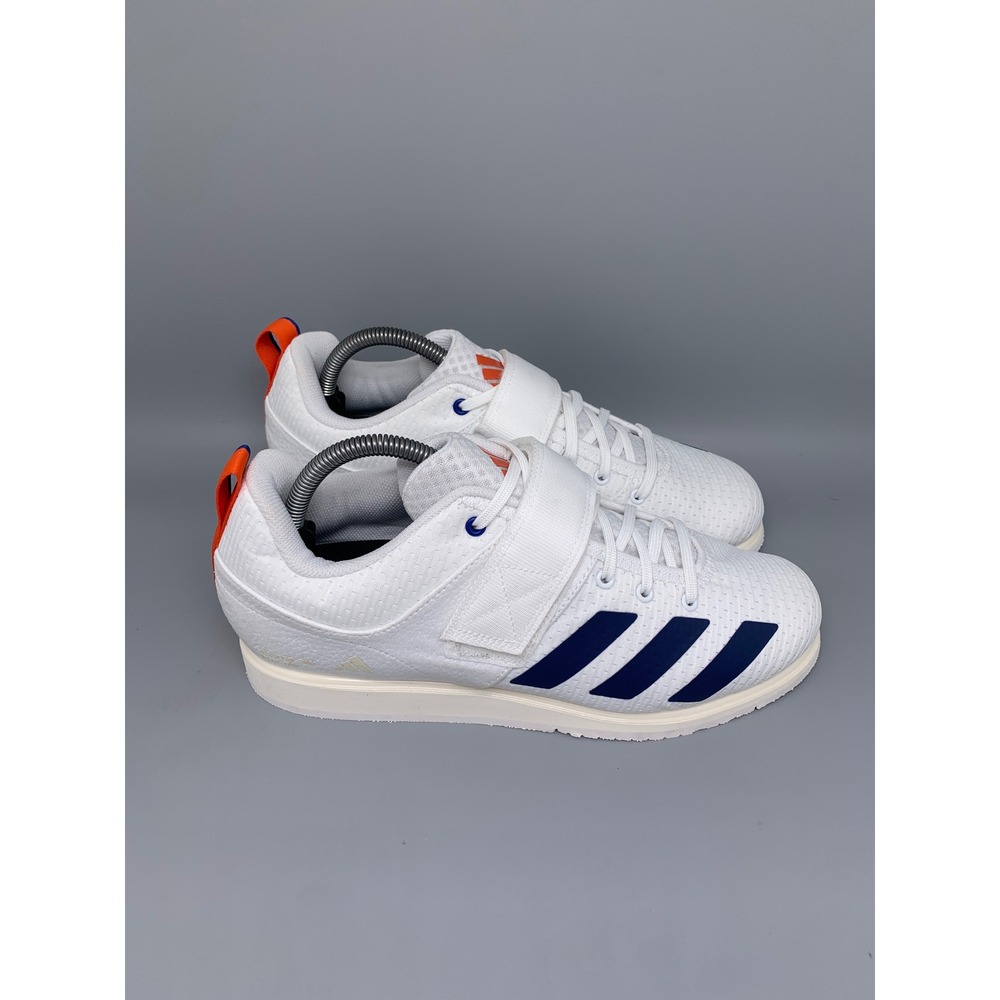 Adidas Powerlift 5‎ White Blue Weightlifting Shoes JP9878 Men's Sz 8.5 NWT